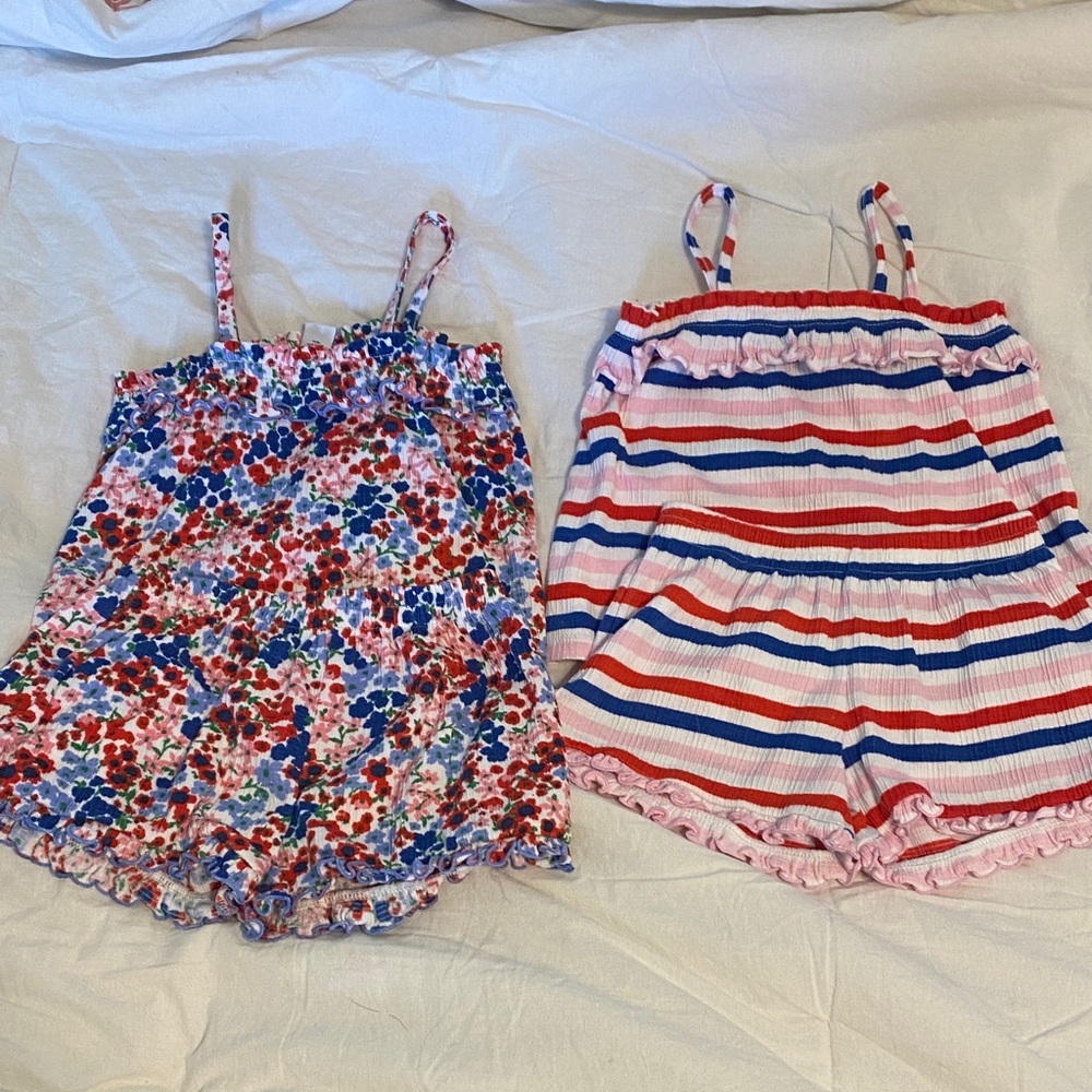 2 matching tank & shorts outfits 3T